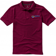 Męskie polo Calgary z krótkim rękawem, xl, czerwony