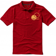 Męskie polo Calgary z krótkim rękawem, m, czerwony