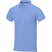Męskie polo Calgary z krótkim rękawem, m, niebieski