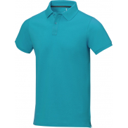 Męskie polo Calgary z krótkim rękawem, xl, niebieski