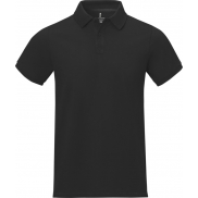 Męskie polo Calgary z krótkim rękawem, xl, czarny