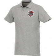 Helios - koszulka męska polo z krótkim rękawem, m, szary