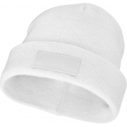 Czapka typu beanie Boreas z naszywką, biały