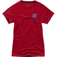 Damski T-shirt Niagara z krótkim rękawem z dzianiny Cool Fit odprowadzającej wilgoć, m, czerwony