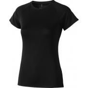 Damski T-shirt Niagara z krótkim rękawem z dzianiny Cool Fit odprowadzającej wilgoć, s, czarny