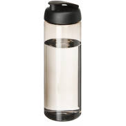 Bidon H2O Vibe o pojemności 850 ml z otwieranym wieczkiem, szary, czarny