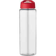 Bidon H2O Vibe o pojemności 850 ml z wieczkiem z dzióbkiem, biały, czerwony