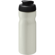 Bidon H2O Eco o pojemności 650 ml z wieczkiem zaciskowym, biały, czarny