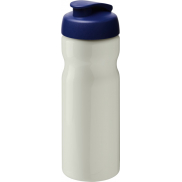 Bidon H2O Eco o pojemności 650 ml z wieczkiem zaciskowym, biały, niebieski