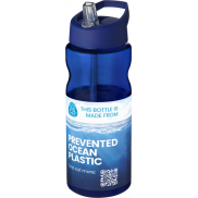Bidon H2O Eco o pojemności 650 ml z wieczkiem z dzióbkiem, niebieski