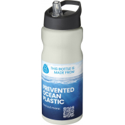 Bidon H2O Eco o pojemności 650 ml z wieczkiem z dzióbkiem, biały, czarny