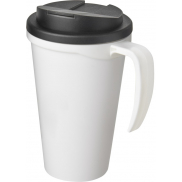 Americano® Grande 350 ml mug with spill-proof lid, biały, czarny