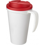 Americano® Grande 350 ml mug with spill-proof lid, biały, czerwony
