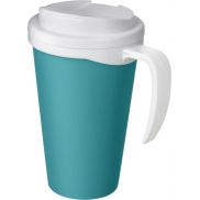 Americano® Grande 350 ml mug with spill-proof lid, niebieski, biały