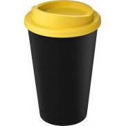 Kubek Americano Eco z recyklingu o pojemności 350 ml, czarny, żółty