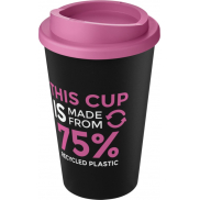 Kubek Americano Eco z recyklingu o pojemności 350 ml, czarny, różowy