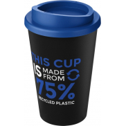 Kubek Americano Eco z recyklingu o pojemności 350 ml, czarny, niebieski