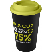 Kubek Americano Eco z recyklingu o pojemności 350 ml, czarny, zielony