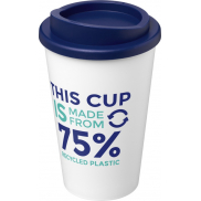 Kubek Americano Eco z recyklingu o pojemności 350 ml, biały, niebieski