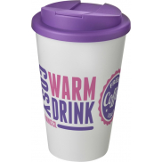 Kubek Americano® 350 ml z pokrywką chroniącą przed rozlaniem, biały, fioletowy