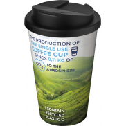 Kubek Brite-Americano® 350 ml z wieczkiem zapobiegającym rozchlapaniu, biały, czarny