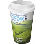 Kubek Brite-Americano® 350 ml z wieczkiem zapobiegającym rozchlapaniu, biały