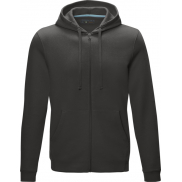 Męska organiczna bluza na suwak z kapturem Ruby, xl, szary