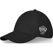 6-panelowa bawełniana czapka Drake z daszkiem typu trucker cap, czarny