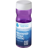 Butelka H2O Active® Eco Base 650 ml screw cap, fioletowy, biały