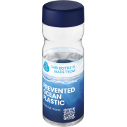 Butelka H2O Active® Eco Base 650 ml screw cap, biały, niebieski
