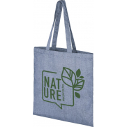 Torba na zakupy z recyklingu o gramaturze 210 g/m² Pheebs, niebieski