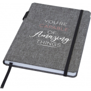 Notatnik Orin w formacie A5 z PET z recyclingu, szary