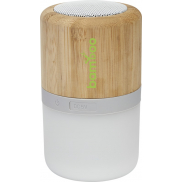 Bambusowy głośnik Bluetooth® Aurea z podświetleniem , piasek pustyni