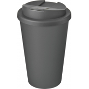Kubek Americano® Eco z recyklingu o pojemności 350 ml z pokrywą odporną na zalanie, szary