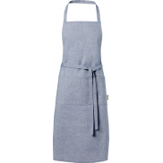 Pheebs Fartuch z bawełny z recyklingu o gramaturze 200 g/m², niebieski