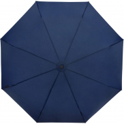 Składany wiatroodporny parasol 51 cm z PET z recyklingu Birgit, niebieski