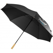 Wiatroodporny parasol golfowy 76 cm z PET z recyklingu Romee, czarny
