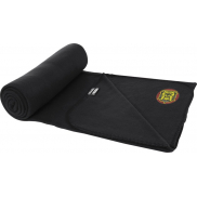 Koc polarowy z plastiku z recyklingu Willow, czarny