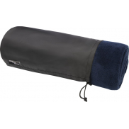 Koralowy koc polarowy z plastiku z recyklingu Lily, niebieski