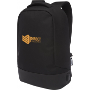 Plecak antykradzieżowy z plastiku z recyklingu Cover, czarny