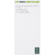 Notatnik Desk-Mate® w formacie A4 1/3 z materiałów z recyklingu, 25 stron, biały