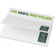 Karteczki samoprzylepne z recyklingu o wymiarach 100 x 75 mm Sticky-Mate®, 50 stron, biały