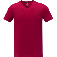 Koszulka męska Somoto z krótkim rękawem i kołnierzem w serek , 3xl, czerwony