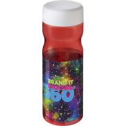 Bidon H2O Active® Base Tritan™ o pojemności 650 ml z zakrętką, czerwony, biały