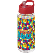 Bidon H2O Active® Octave Tritan™ o pojemności 600 ml z dzióbkiem, biały, czerwony