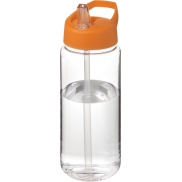 Bidon H2O Active® Octave Tritan™ o pojemności 600 ml z dzióbkiem, biały, pomarańczowy