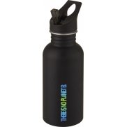 Bidon Lexi ze stali nierdzewnej o pojemności 500 ml, czarny