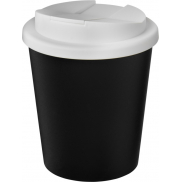 Kubek Americano® Espresso Eco z recyklingu o pojemności 250 ml z pokrywą odporną na zalanie , czarny, biały