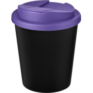 Kubek Americano® Espresso Eco z recyklingu o pojemności 250 ml z pokrywą odporną na zalanie , czarny, fioletowy
