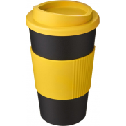 Americano® 350 ml termoizolowany kubek z uchwytem, żółty, czarny